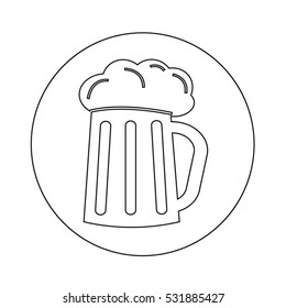 Glass beer icon illustration design