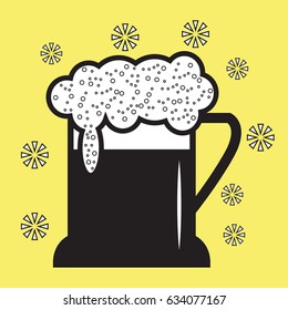 Glass of beer icon image.