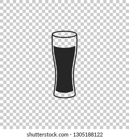 Glass of beer icon isolated on transparent background. Flat design. Vector Illustration