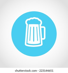 Glass of beer Icon Isolated on White Background