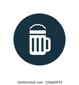 glass of beer icon on white background 