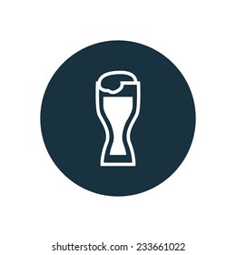glass of beer icon on white background 
