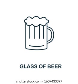 Glass Of Beer icon from party collection. Simple line element Glass Of Beer symbol for templates, web design and infographics