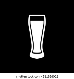 Glass of beer icon. Beer and pub, bar symbol. UI. Web. Logo. Sign. Flat design. App.Stock vector
