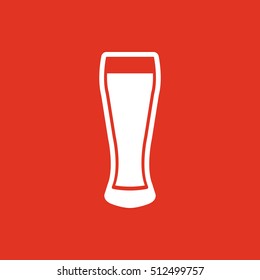Glass of beer icon. Beer and pub, bar symbol. UI. Web. Logo. Sign. Flat design. App.Stock vector