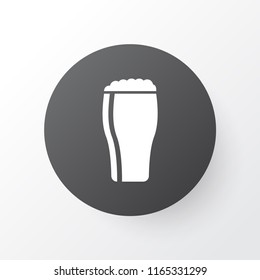 Glass of beer icon symbol. Premium quality isolated draught element in trendy style.
