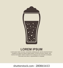 Glass of beer icon - Vector