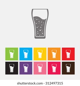 Glass of beer icon - Vector