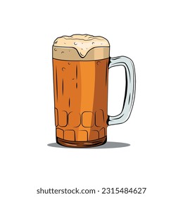 Glass Of Beer Icon Vector Design.