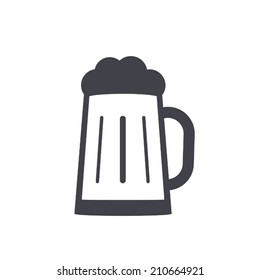 glass of beer icon , vector illustration