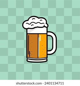 Glass of Beer Icon Vector illustration