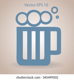 Glass of beer icon, Vector illustration