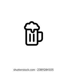 Glass Beer icon vector. outline icon For Web and mobile apps