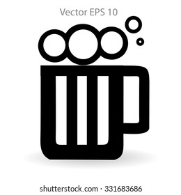 Glass of beer icon,Vector illustration
