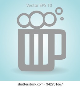 Glass of beer icon,Vector illustration