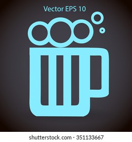Glass of beer icon,Vector illustration