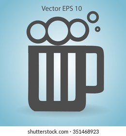 Glass of beer icon,Vector illustration