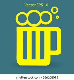 Glass of beer icon,Vector illustration