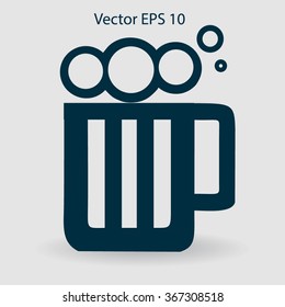 Glass of beer icon,Vector illustration