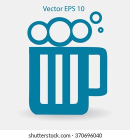 Glass of beer icon,Vector illustration