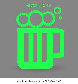 Glass of beer icon,Vector illustration