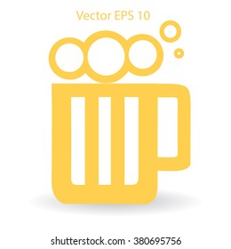 Glass of beer icon,Vector illustration