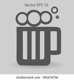 Glass of beer icon,Vector illustration