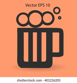 Glass of beer icon,Vector illustration