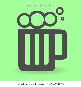 Glass of beer icon,Vector illustration