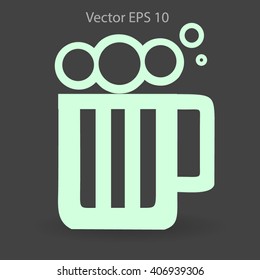 Glass of beer icon,Vector illustration