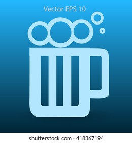 Glass of beer icon,Vector illustration