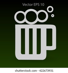 Glass of beer icon,Vector illustration