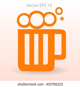Glass of beer icon,Vector illustration