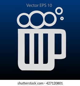 Glass of beer icon,Vector illustration