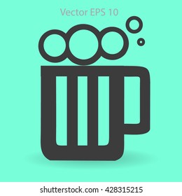 Glass of beer icon,Vector illustration