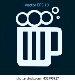 Glass of beer icon,Vector illustration