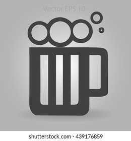 Glass of beer icon,Vector illustration