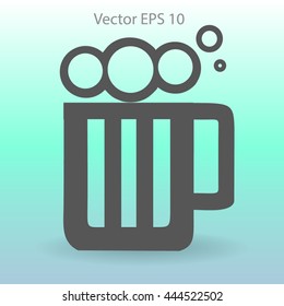 Glass of beer icon,Vector illustration