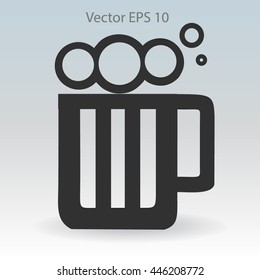 Glass of beer icon,Vector illustration