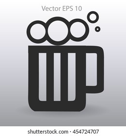Glass of beer icon,Vector illustration
