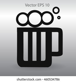 Glass of beer icon,Vector illustration