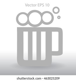 Glass of beer icon,Vector illustration