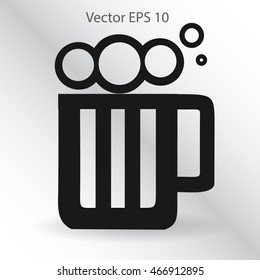 Glass of beer icon,Vector illustration