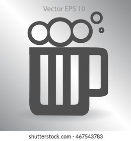 Glass of beer icon,Vector illustration