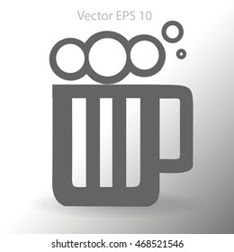 Glass of beer icon,Vector illustration