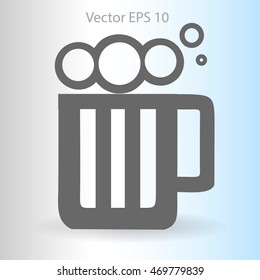Glass of beer icon,Vector illustration