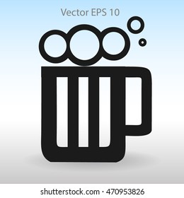 Glass of beer icon,Vector illustration