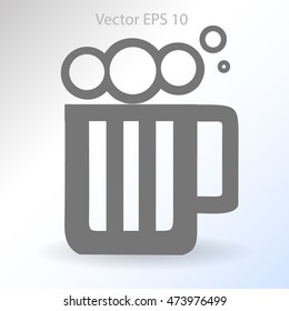 Glass of beer icon,Vector illustration