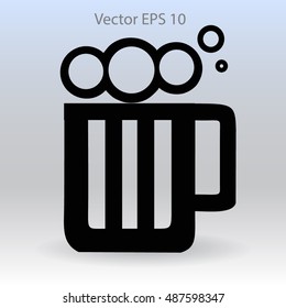 Glass of beer icon,Vector illustration