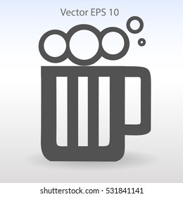 Glass of beer icon,Vector illustration
